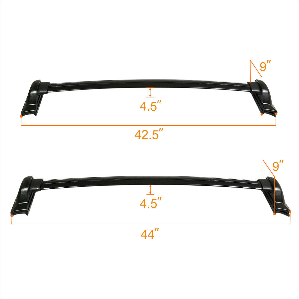 Black Coated Aluminum Roof Rack Crossbar U309