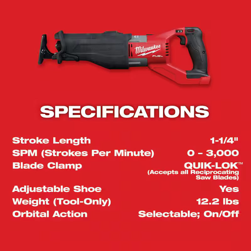 18V Brushless Cordless Reciprocating Saw with Battery & Blade Set D613626