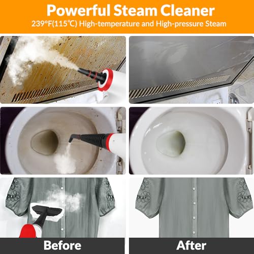 Handheld Pressurized Steam Cleaner with 12 pcs Accessories I154218