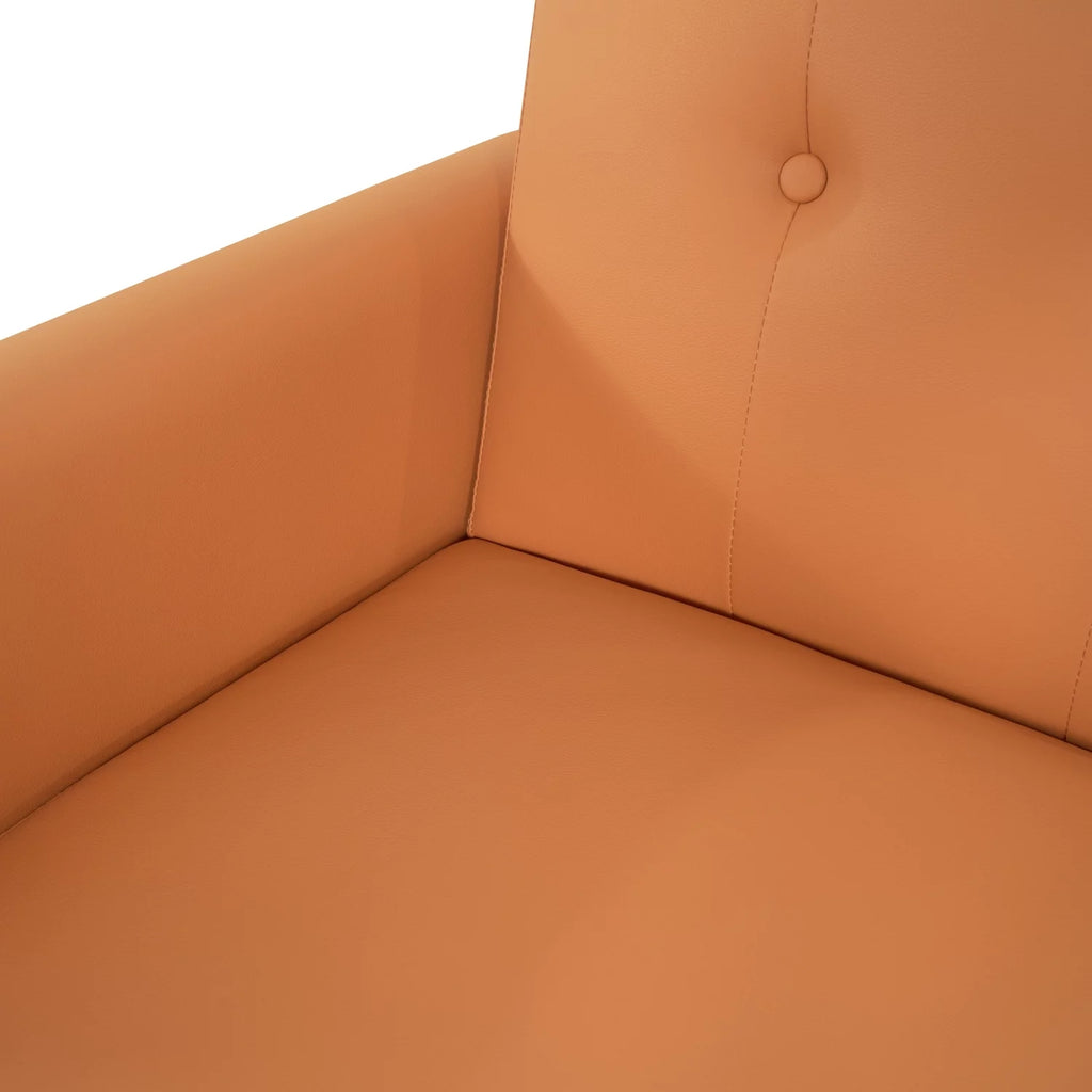 Caramel Air Leather Futon Sofa Bed W351635