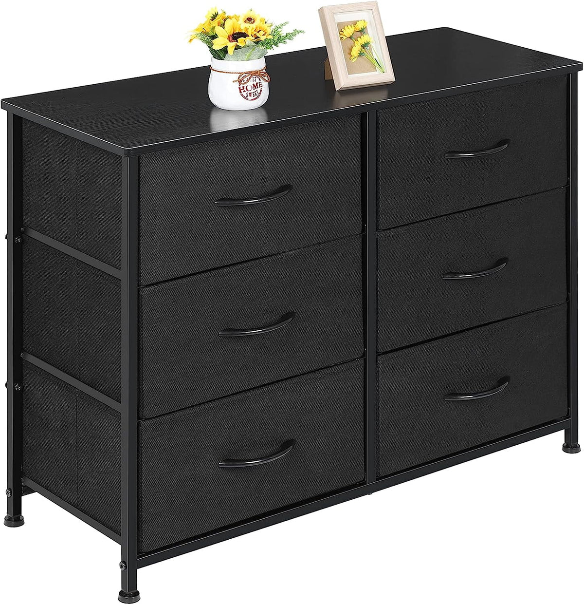 3 Tier 6 Drawer Gray Dresser D461