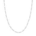 14K White Gold 20" Figaro Chain Necklace N6605
