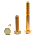 5/8x22-11 x 7x22 Coarse Thread Grade 5 Hex Cap Screw Medium Carbon Steel Yellow Zinc Plated I259221