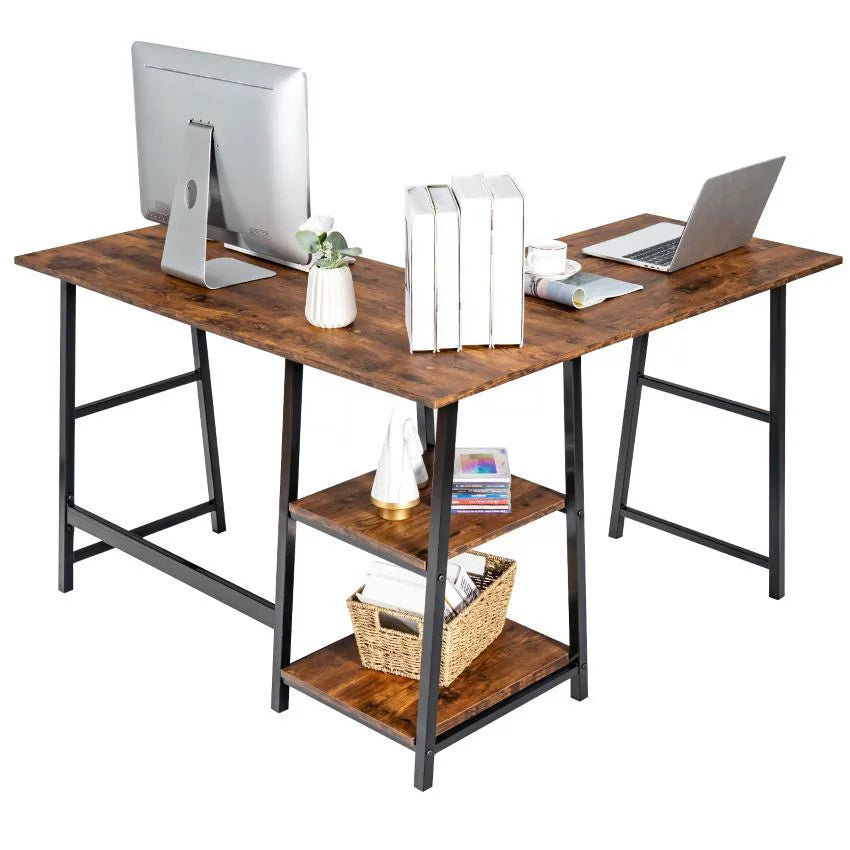 Rustic Home Office Corner Desk M40281