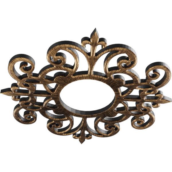 30x22OD x 9 3/4x22ID x 1x22P Dijon PVC Pierced Ceiling Medallion U305063