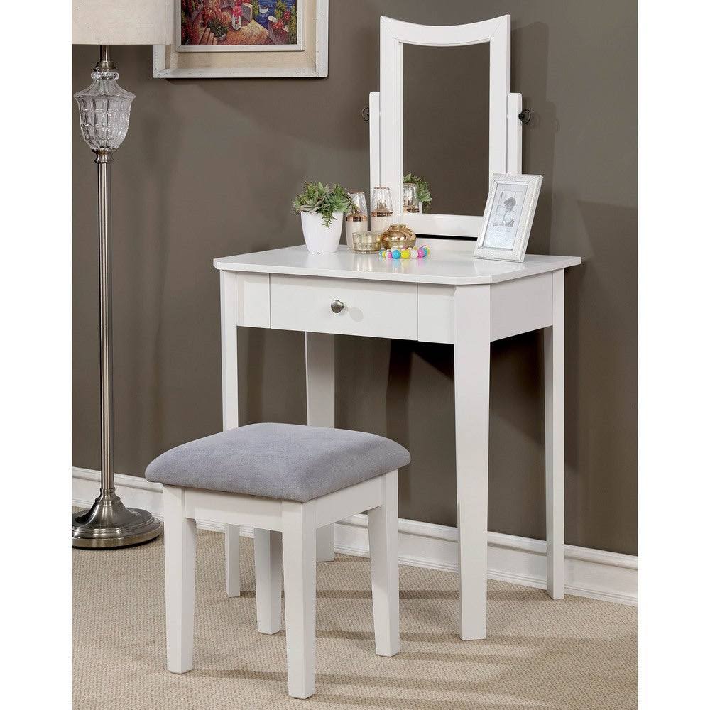 Pink 3-Piece Solid Wood Vanity Set K8431