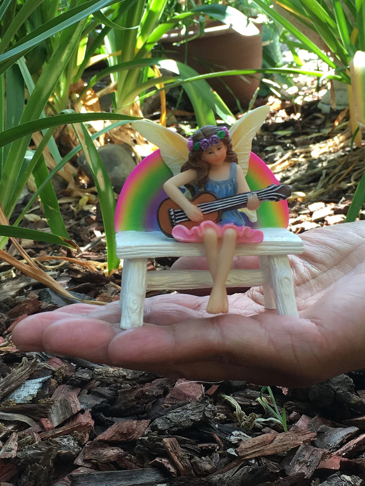 Miniature Rainbow Mushroom Fairy House 5-Piece Set R59760