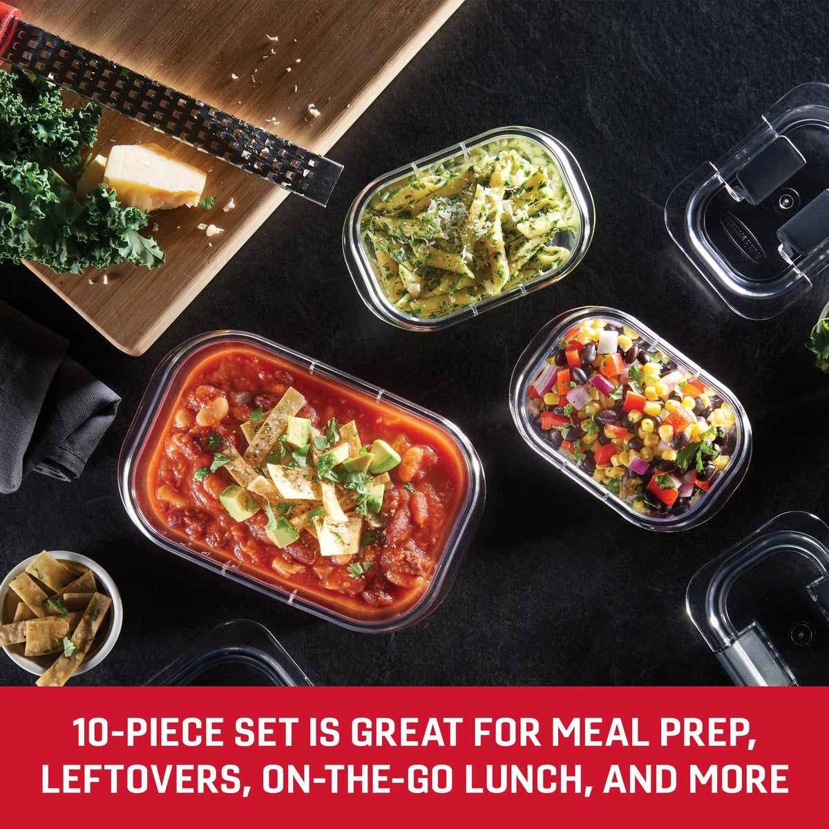 10-Piece Clear Airtight Food Storage Containers J702359