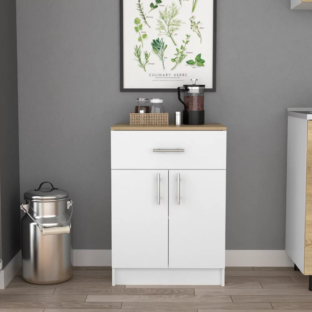White One Drawer Pantry Cabinet K246