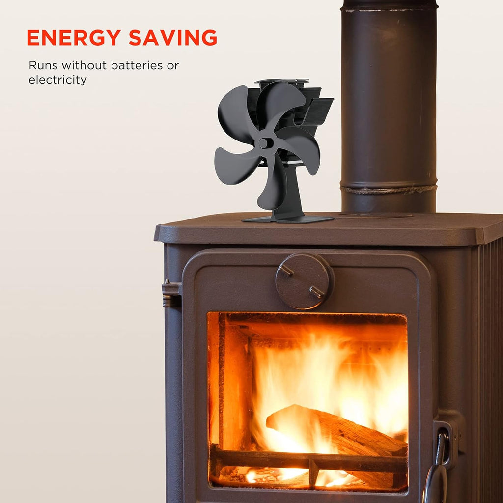 5-Blade Heat Powered Stove Fan, Pack of 2 M6260
