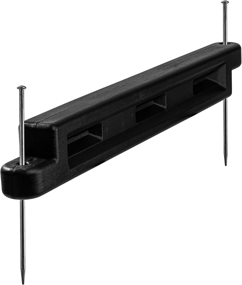 Black Plastic Interlocking Playground Edging Border, 52" L X 4" W X 6" H (2 Pack) P1528