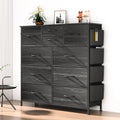 Brown 10 Drawer Fabric Dresser G6697