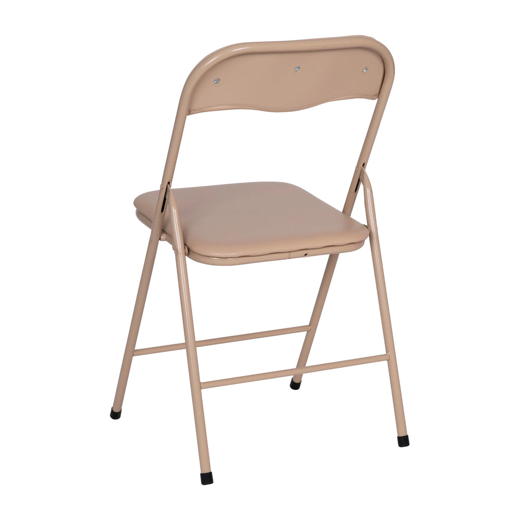 Tan 5 Pcs Folding Game Table and Chair Set J7383