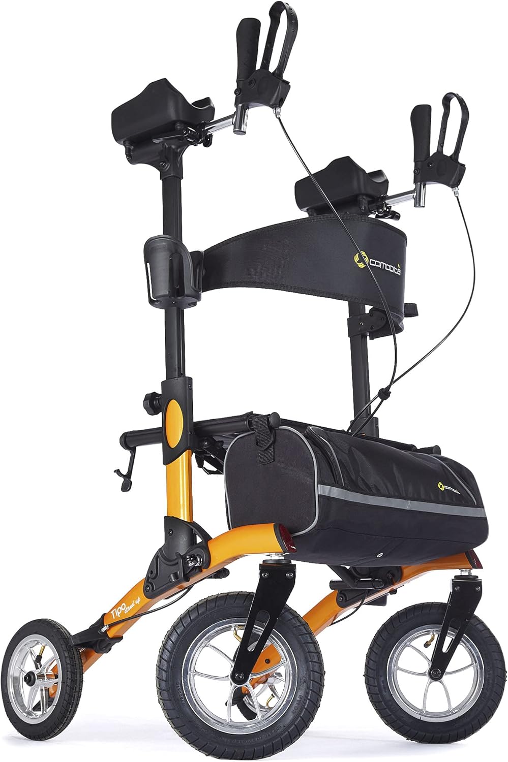 Metallic Graphite All Terrain Rollator Walker with Pneumatic Tires W301