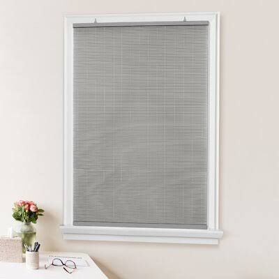 Cordless Vinyl Semi-Sheer Roll-Up Shade 48x22 W x 72x22 L Gray Y970