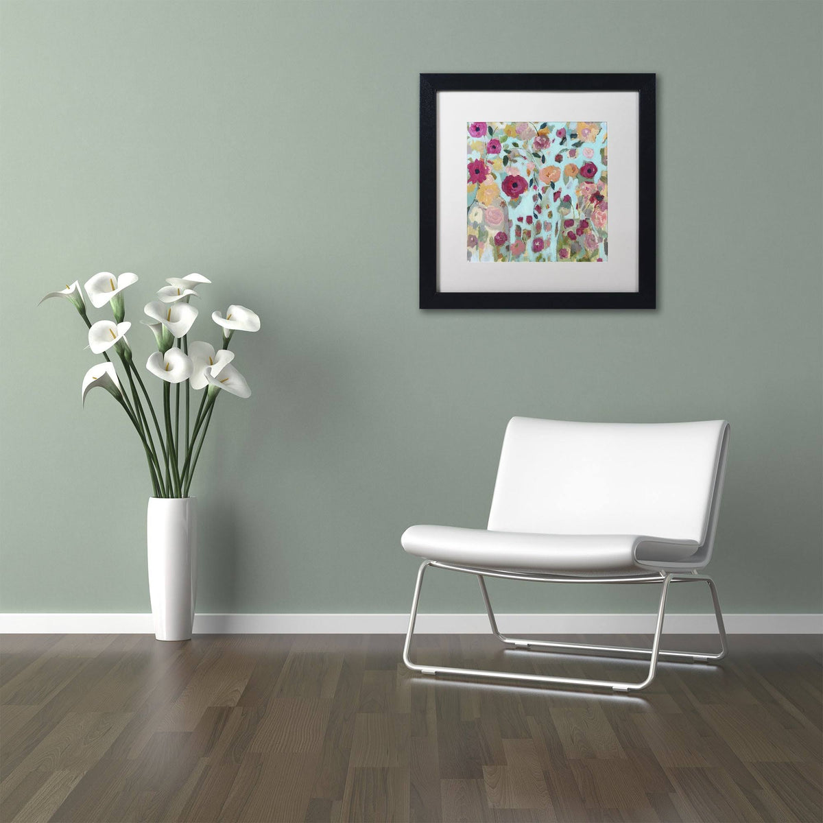 Black Matted Framed Art V2716
