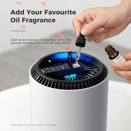 White Portable Air Purifier with Sleep Mode D6070