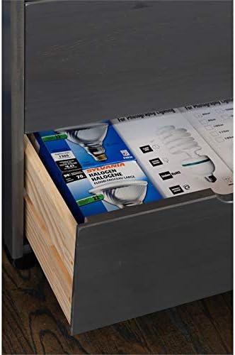 Gray Eight Drawer Wood Rolling Storage Cart Y45749