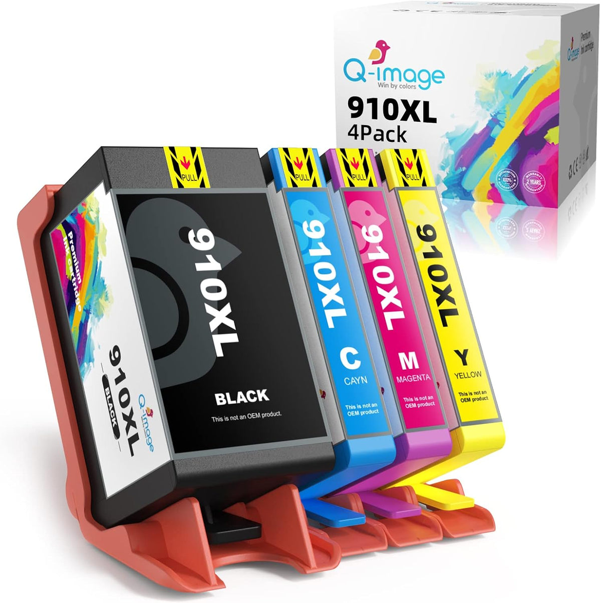 Remanufactured Ink Cartridge Combo Pack 4 Pack Black Cyan Magenta Yellow U8109