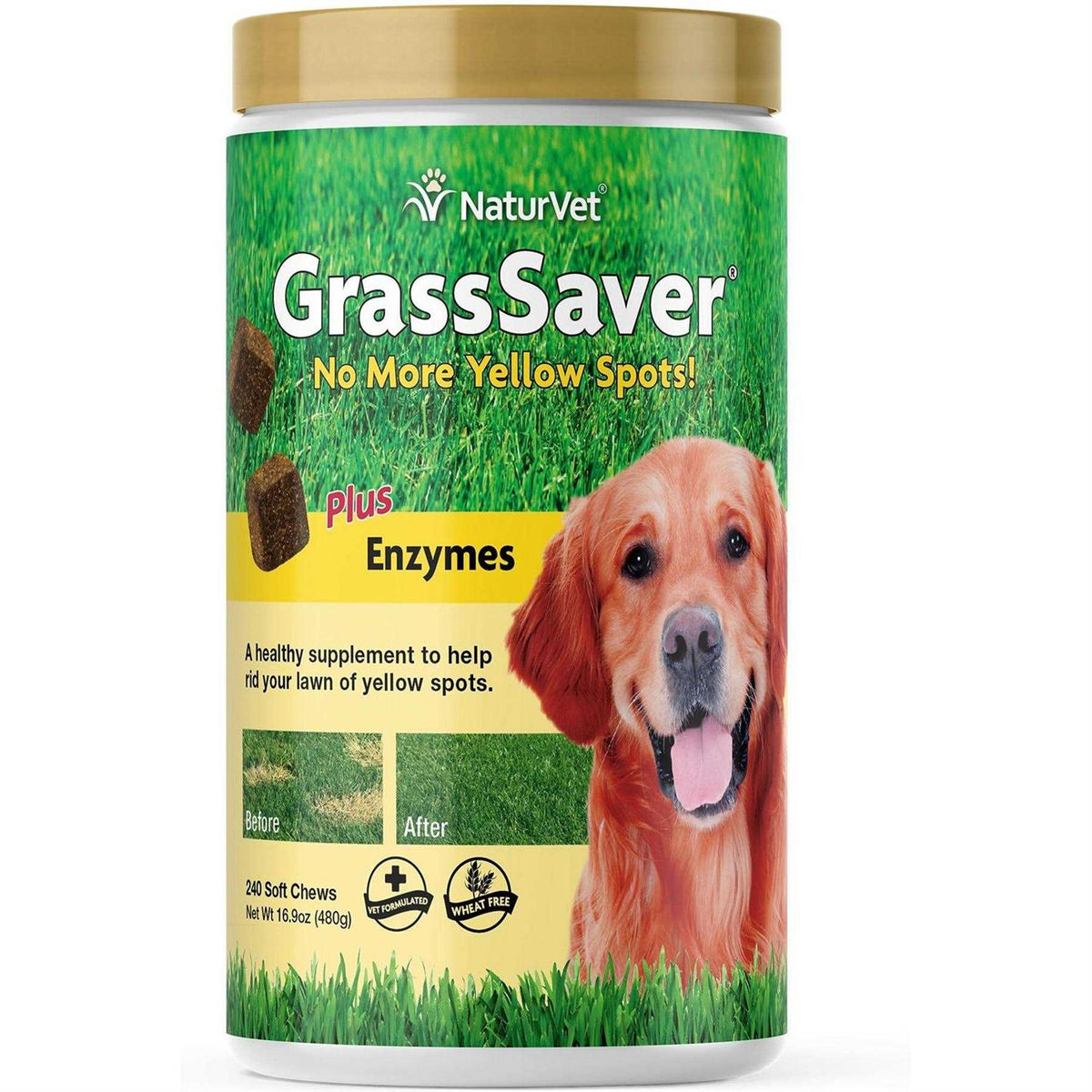 GrassSaver Plus Enzymes for Dogs 240 Soft Chews W234422