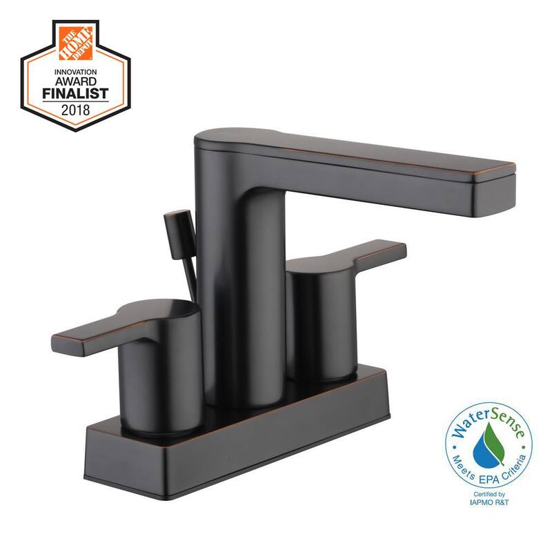 4 in. Centerset 2-Handle Low-Arc Bathroom Faucet in Bronze G65733