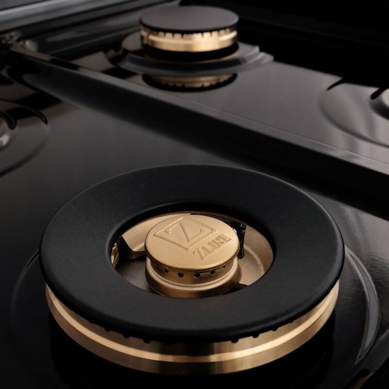 48 in. 7 Burner Double Oven Dual Fuel Range in Stainless Steel and Polished Gold M505