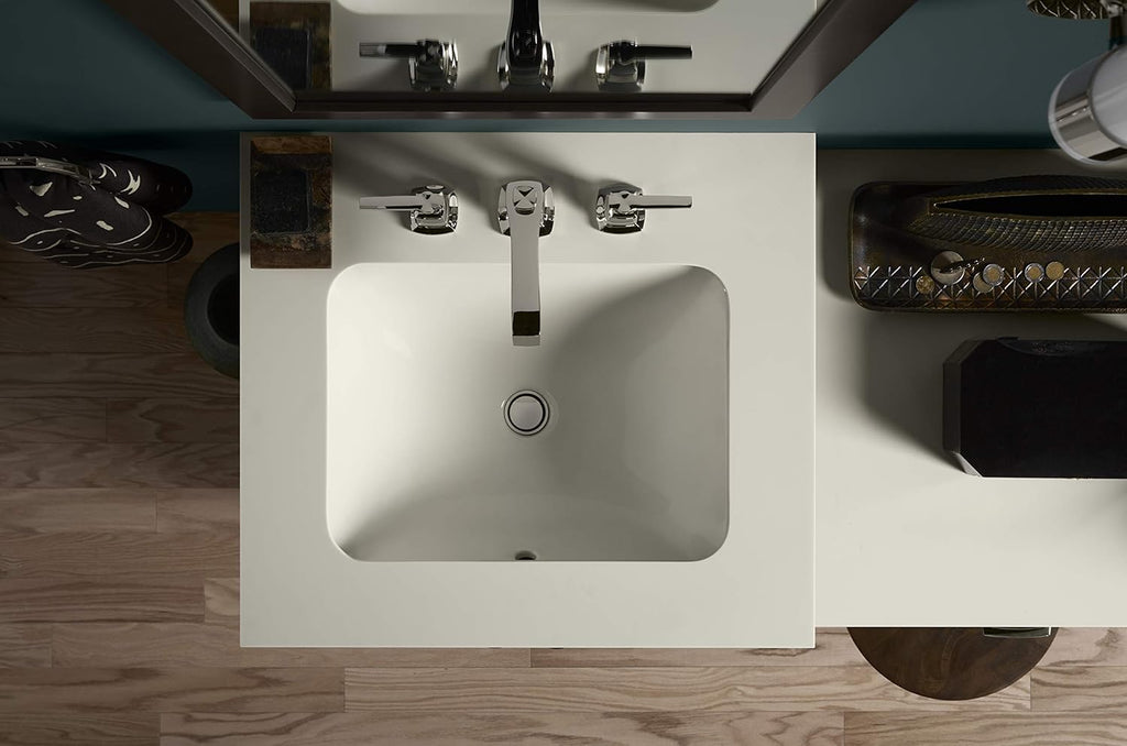 White Under-Mount Bathroom Sink V7915
