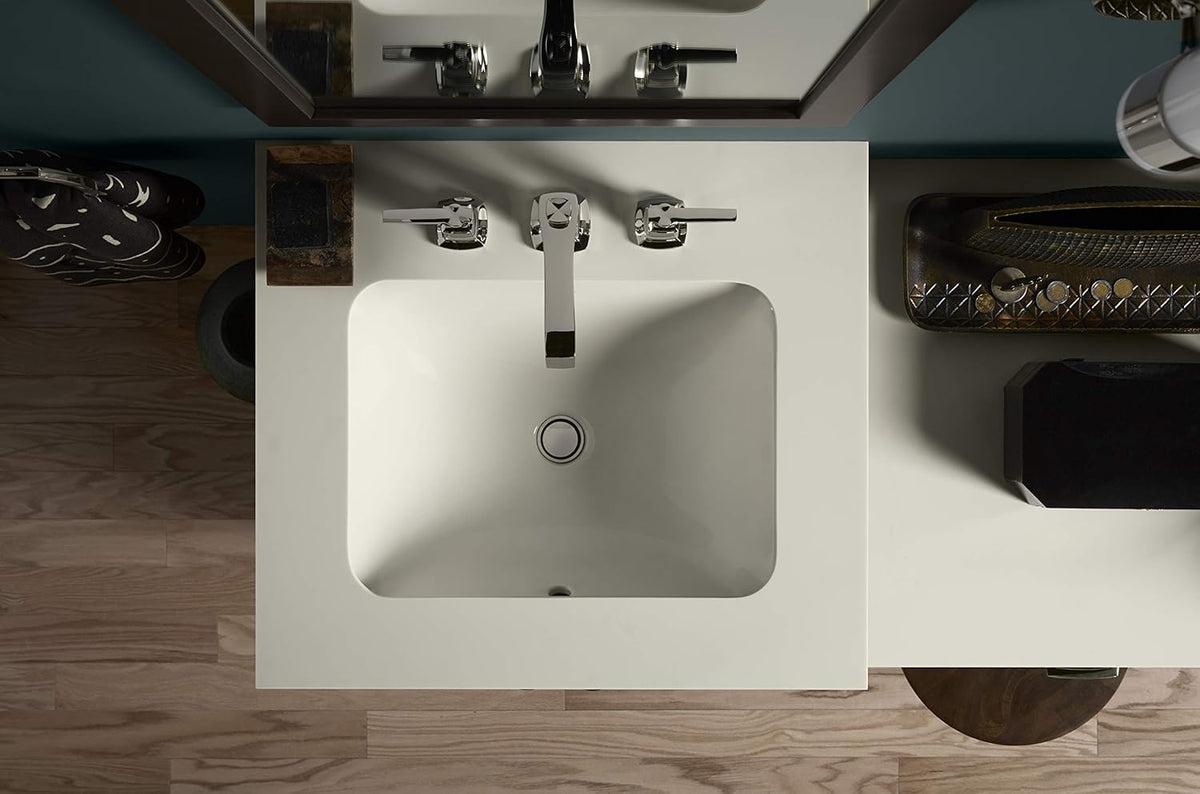 White Under-Mount Bathroom Sink V7915