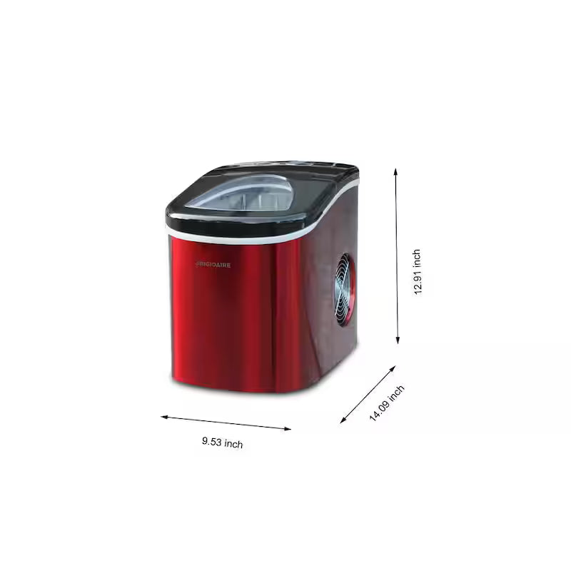 Portable Counter Top Ice Maker in Red Stainless S71685