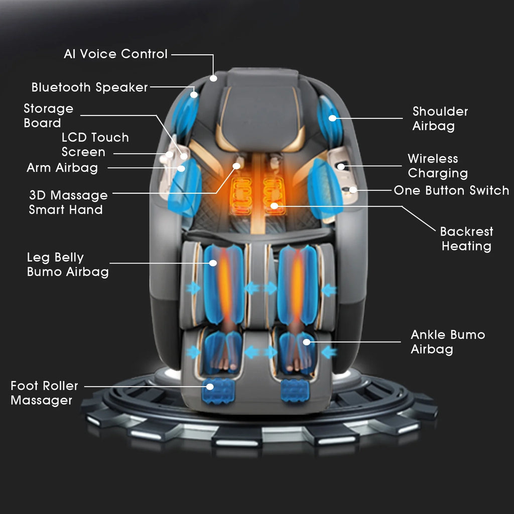 Full Body SL Track Zero Gravity Massage Chair Recliner with 12 Modes V21744