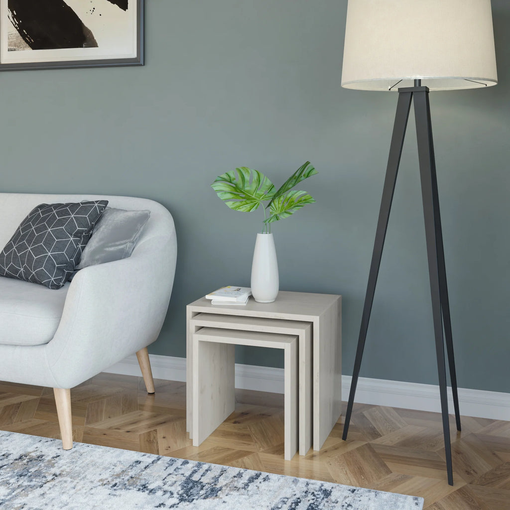 Oak Modern Nesting Table Set D9269