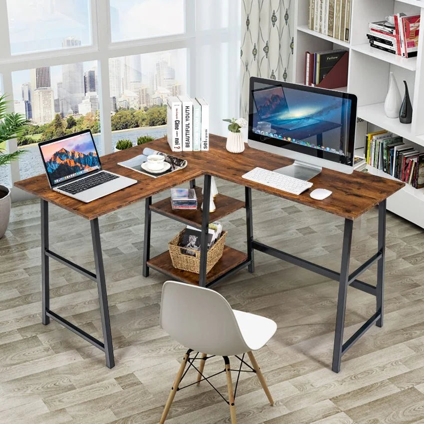 Rustic Home Office Corner Desk M40281