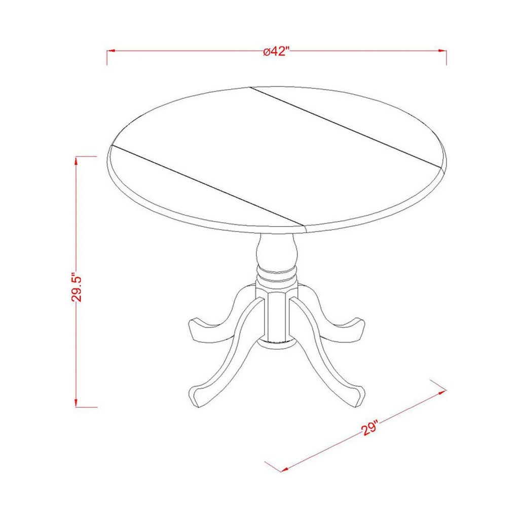 Round Table With Two 9" Drop Leaves M3314