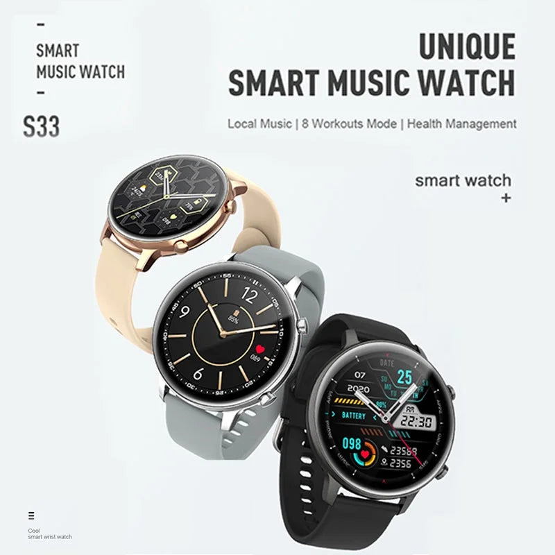Wireless Smart Watch Heart Rate Fitness Bracelet (Black) M81619