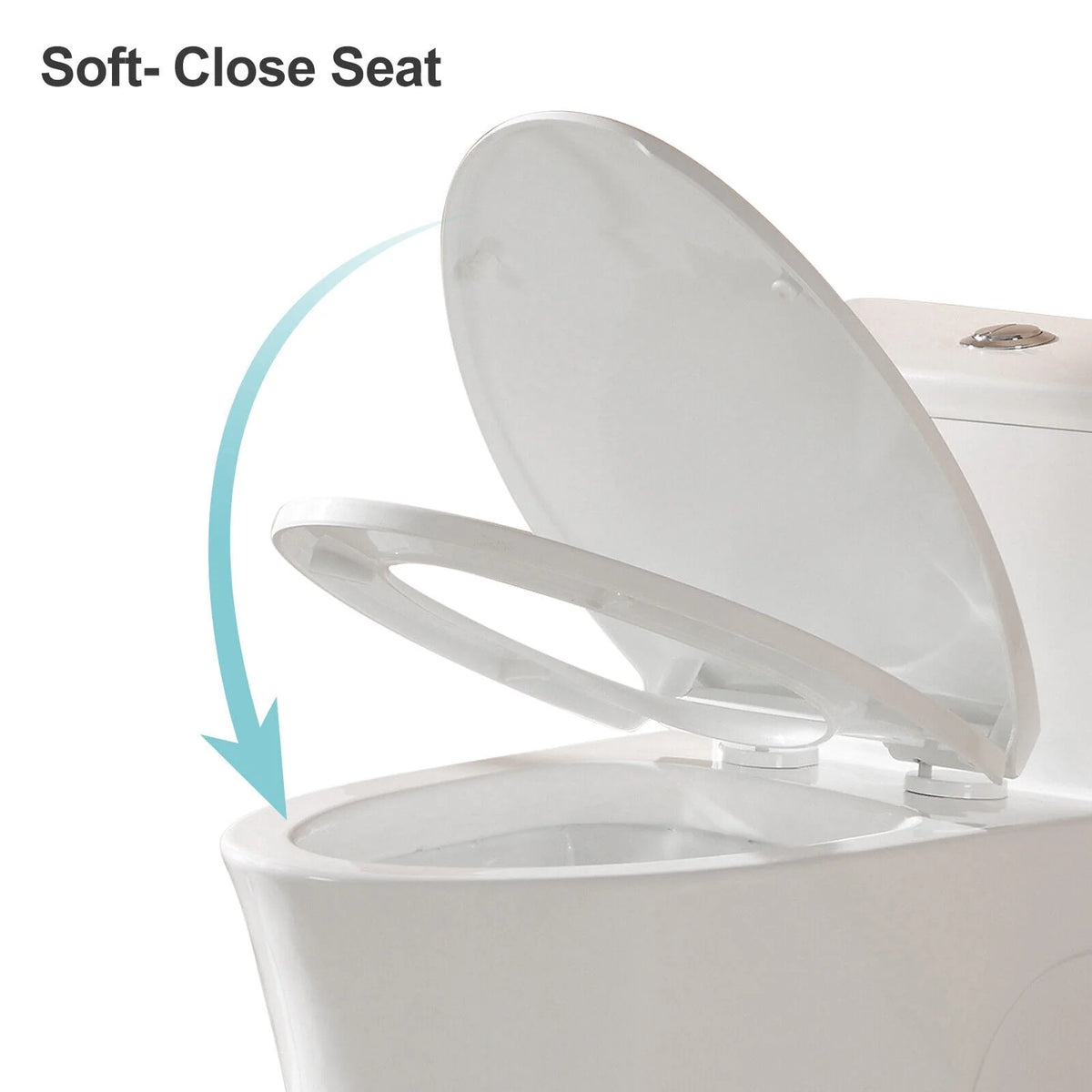 Elongated One Piece Toilet with Comfort Chair Seat, Dual Flush, White L61805