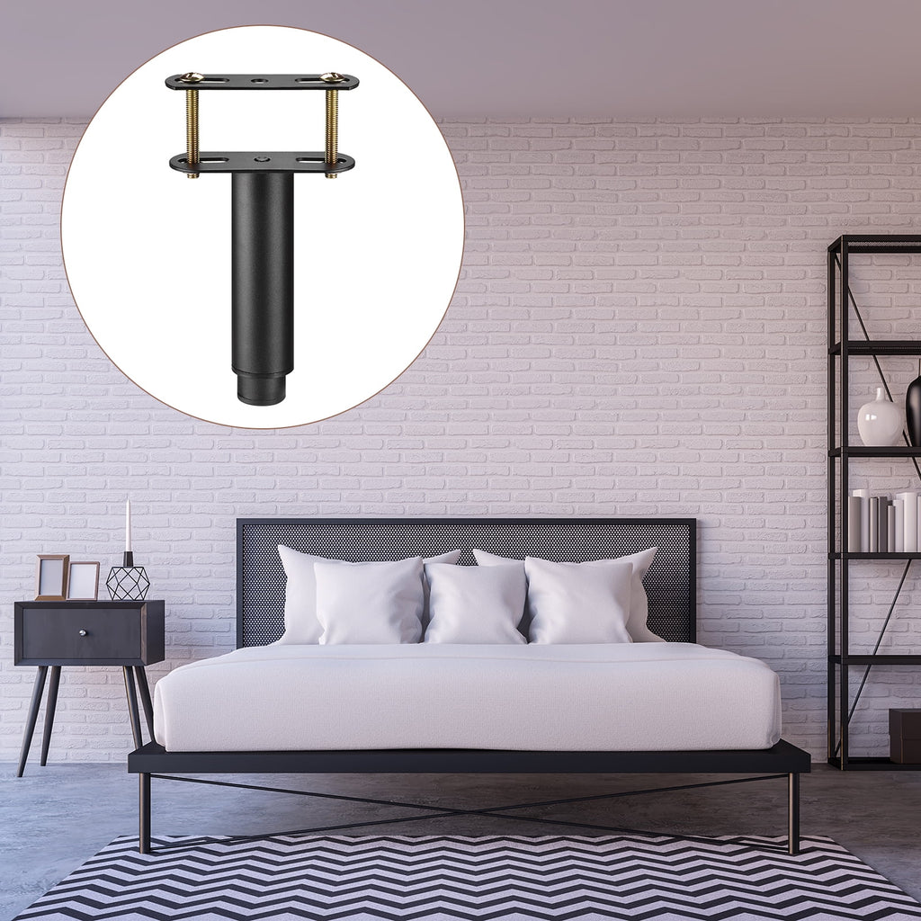 Adjustable Height Bed Frame Support Legs Black X3028