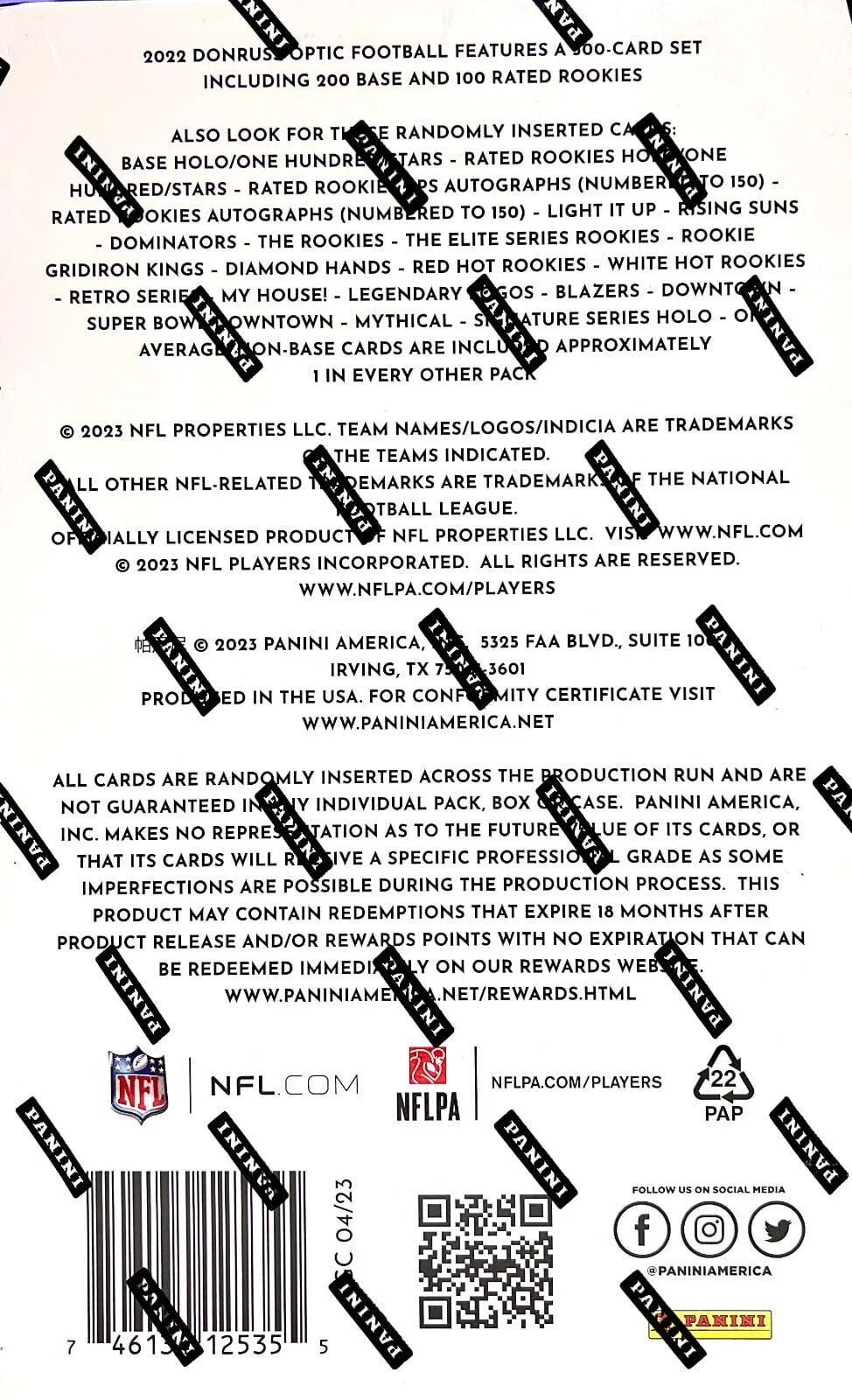 NFL Football Trading Cards 20-Pack Retail Box Y73848