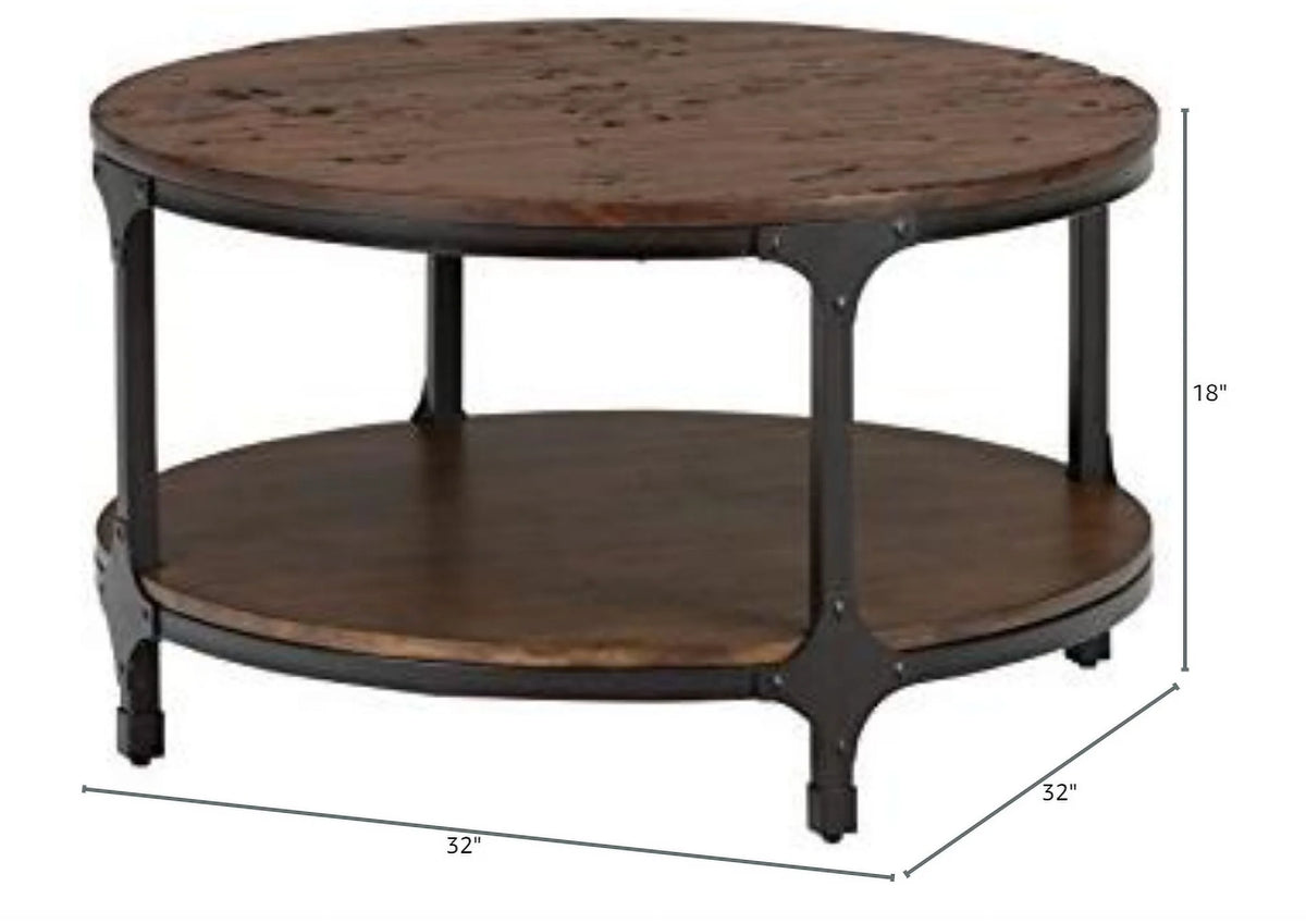 Pine Wood Round Coffee Table A94051