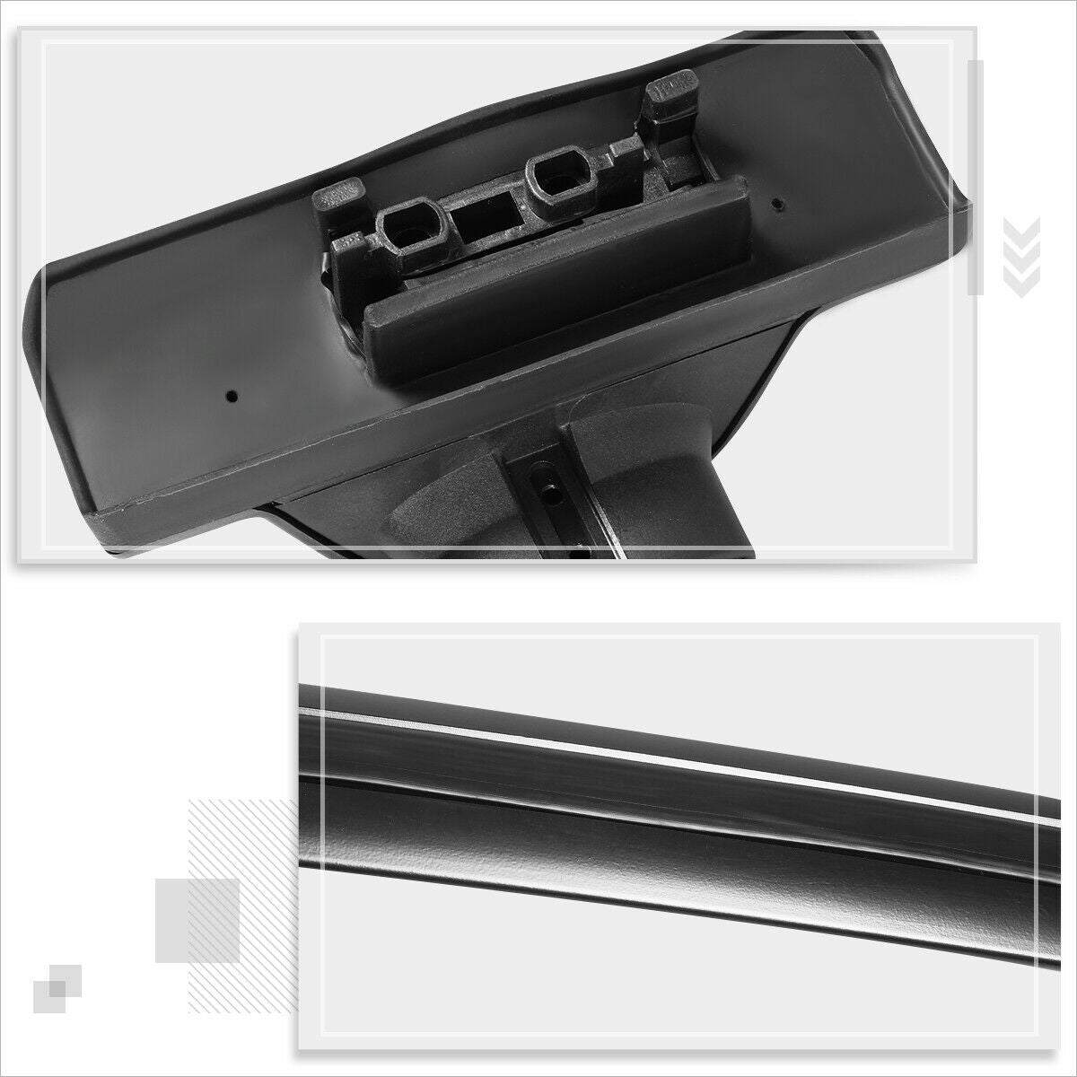 Black Coated Aluminum Roof Rack Crossbar U309