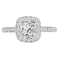14K White Gold Radiant Diamond Engagement Ring G779