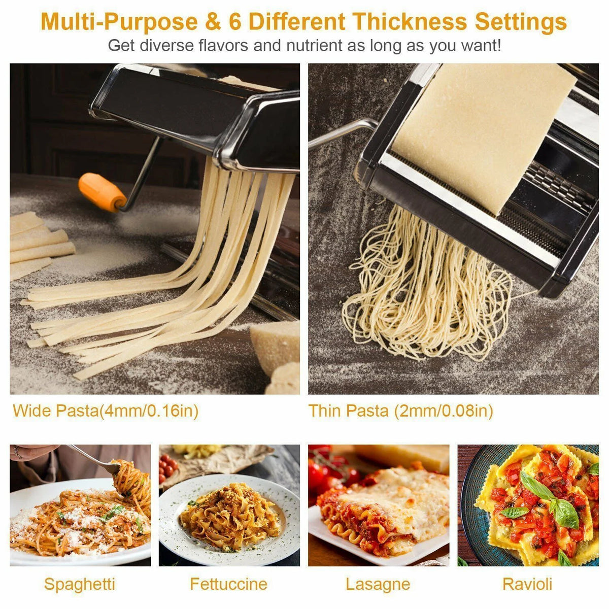 6" Stainless Steel Pasta Maker D882