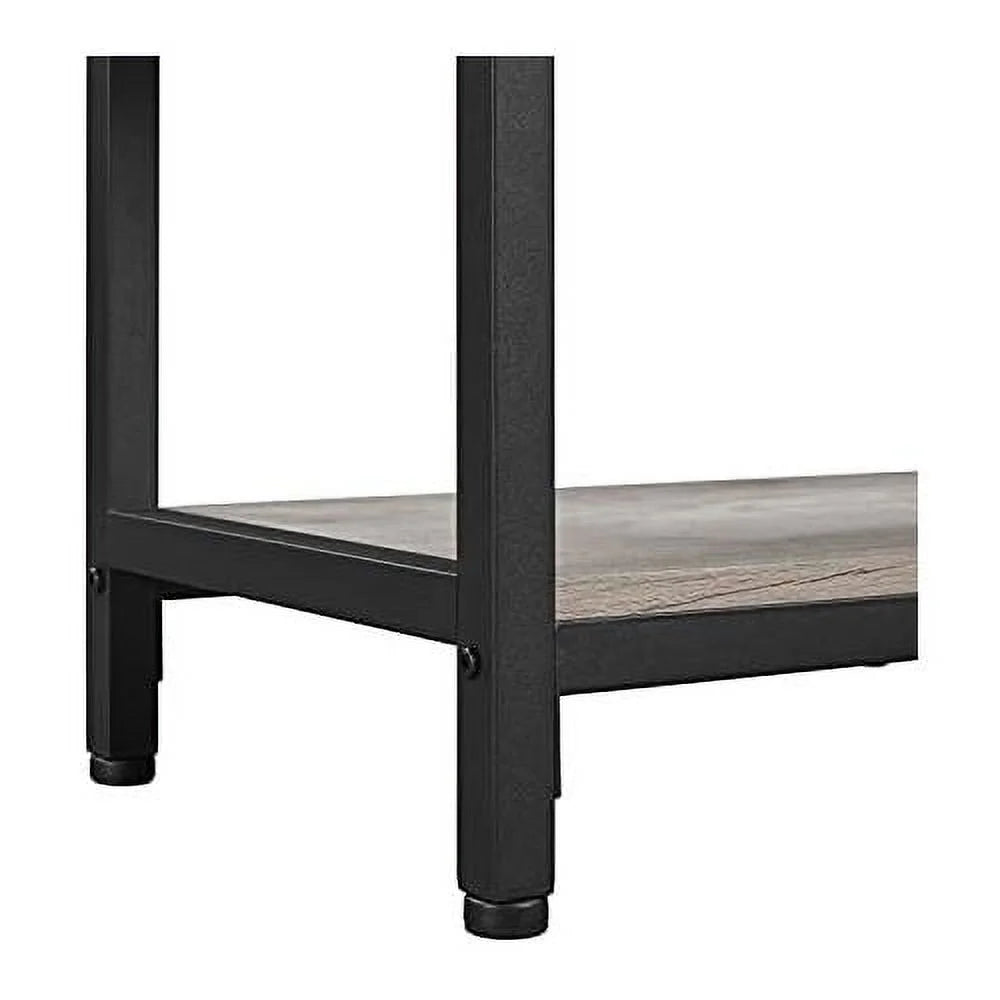 Console Table with Storage Metal Frame 40 x 14 x 32 Inches Gray J69532