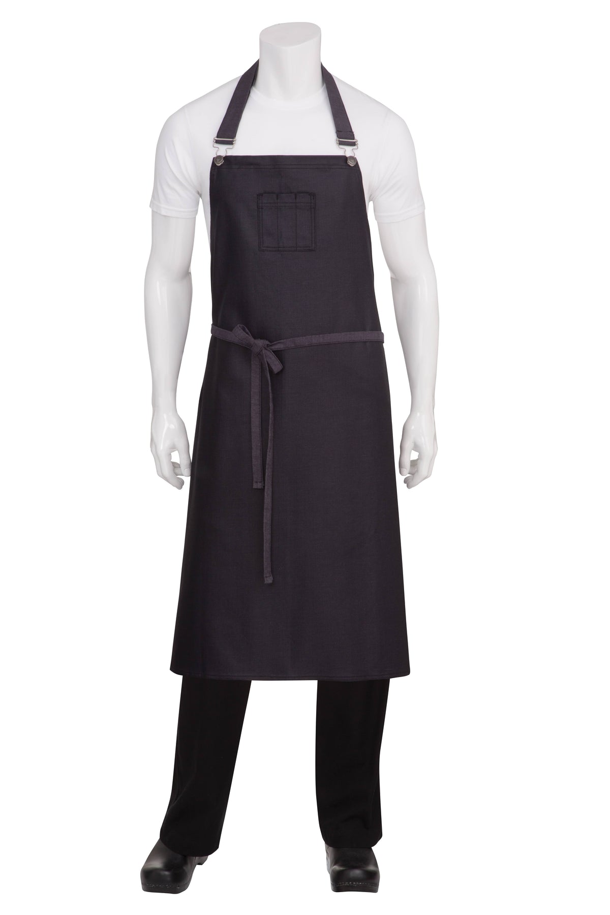 Bib Apron Black-Purple F451