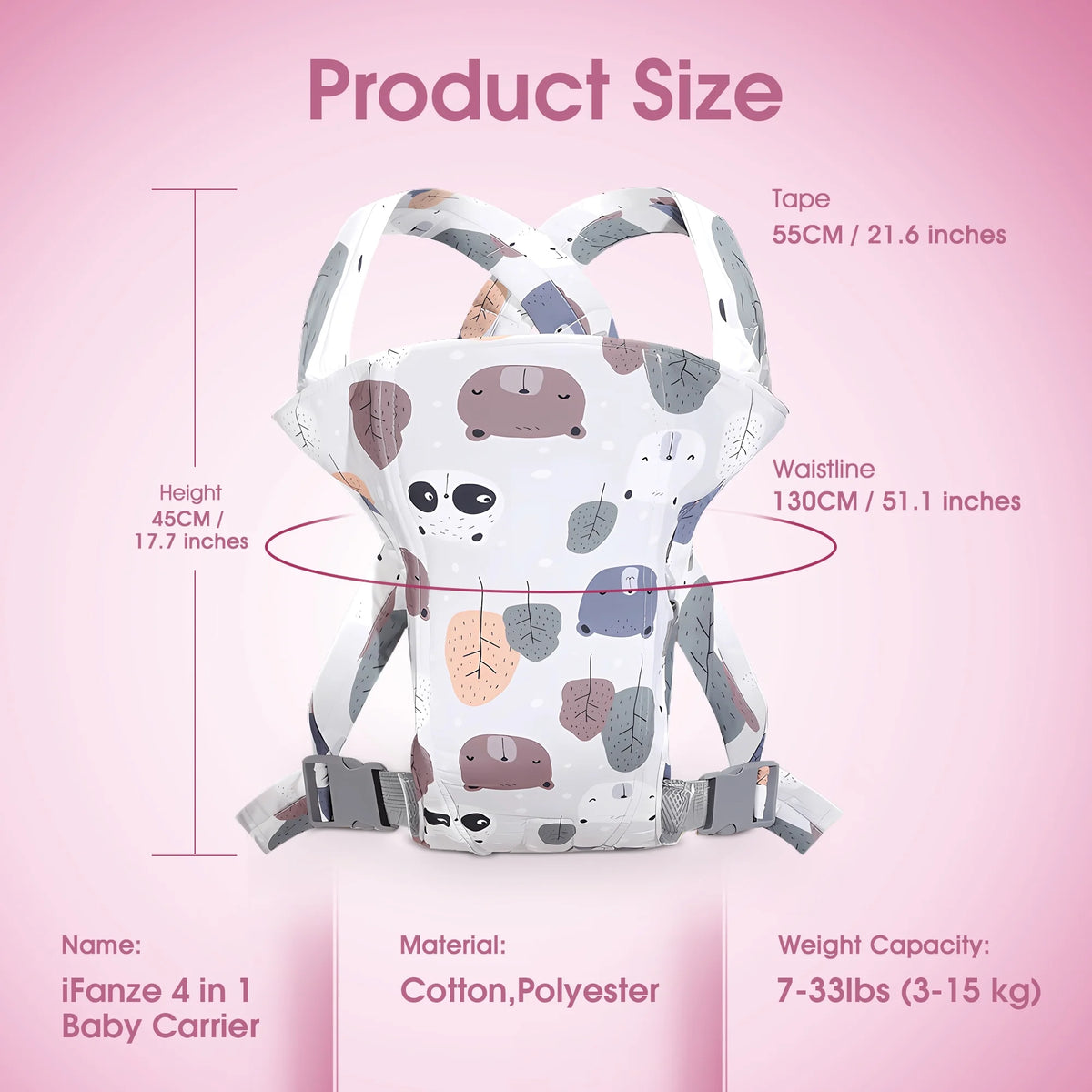 4 in 1 Ergonomic Baby Carrier V48536