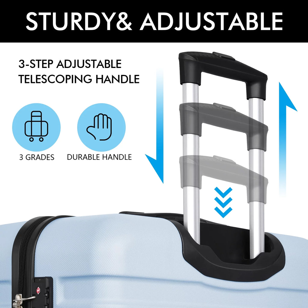 3PCS Lightweight Hardside Luggage Set with TSA Lock X61683