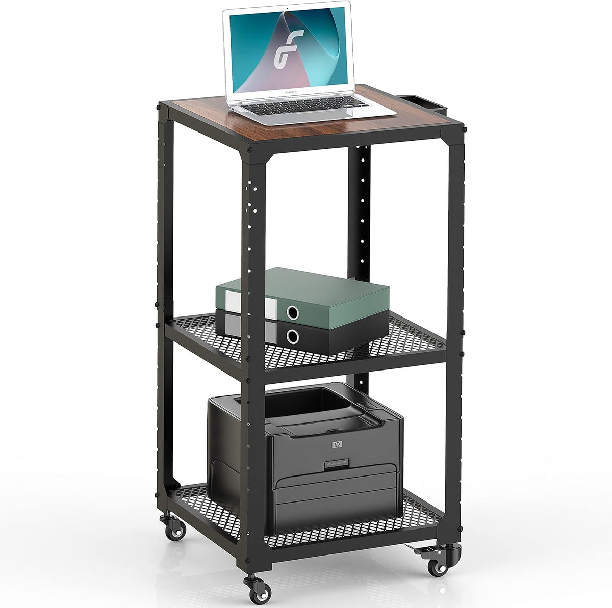 Metal Rolling Storage Cart with Adjustable Shelves E1345