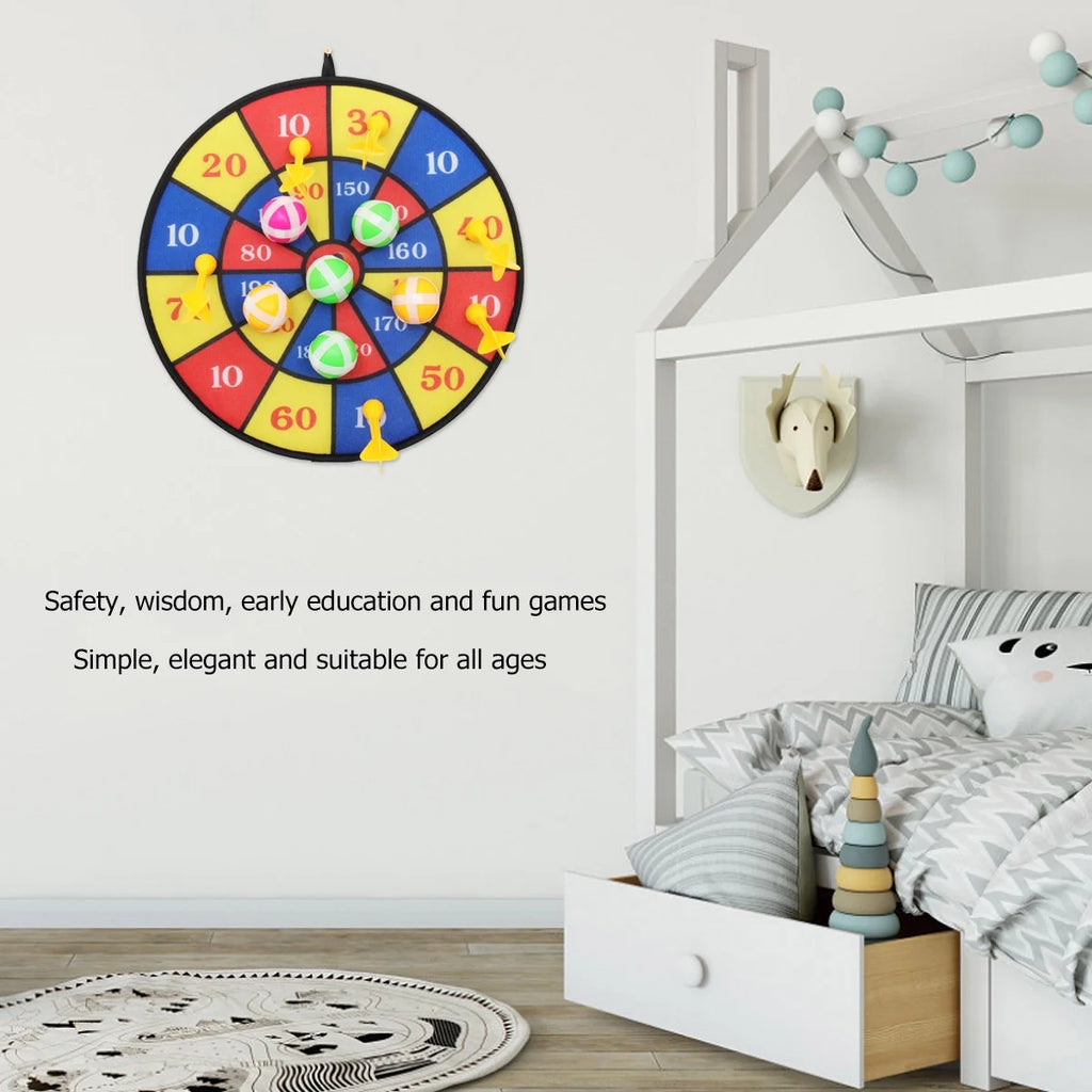 Flocking Dart Board with 4pcs Darts Dartboard Set Z3216