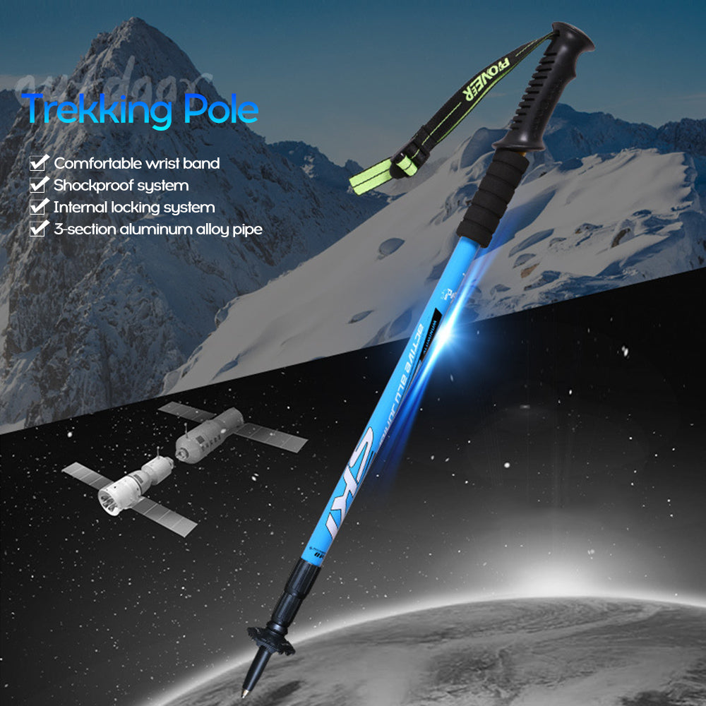 Telescopic Adjustable Trekking Hiking Cane D326464