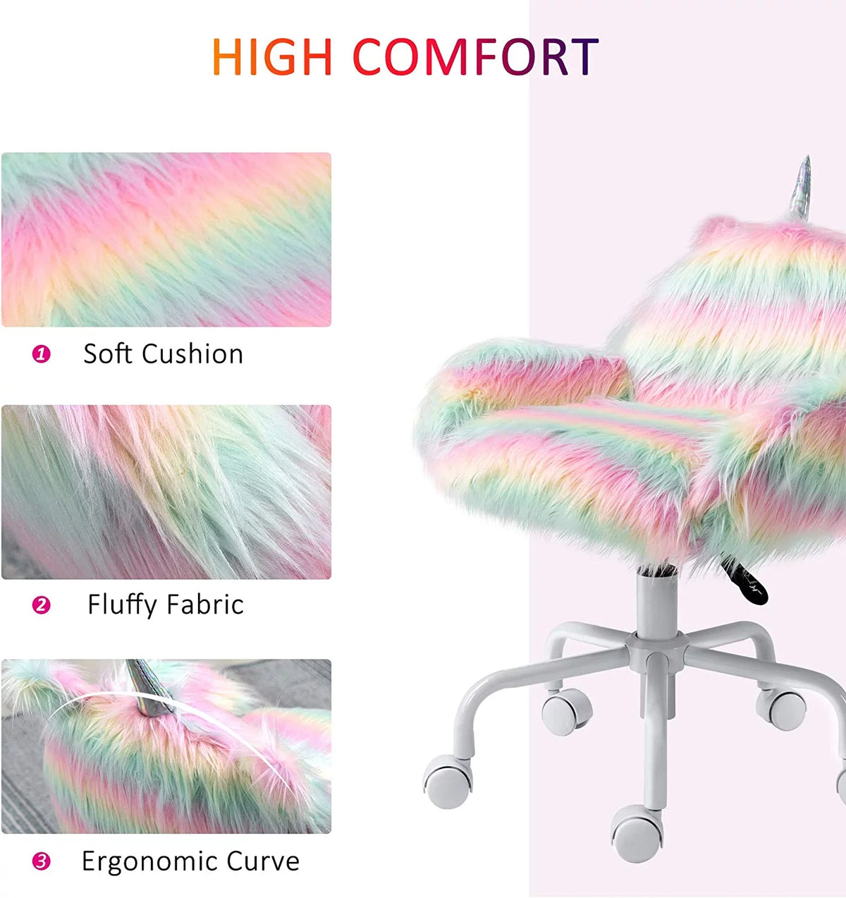 Unicorn Office Chair with Mid-Back and Armrest Support N13539