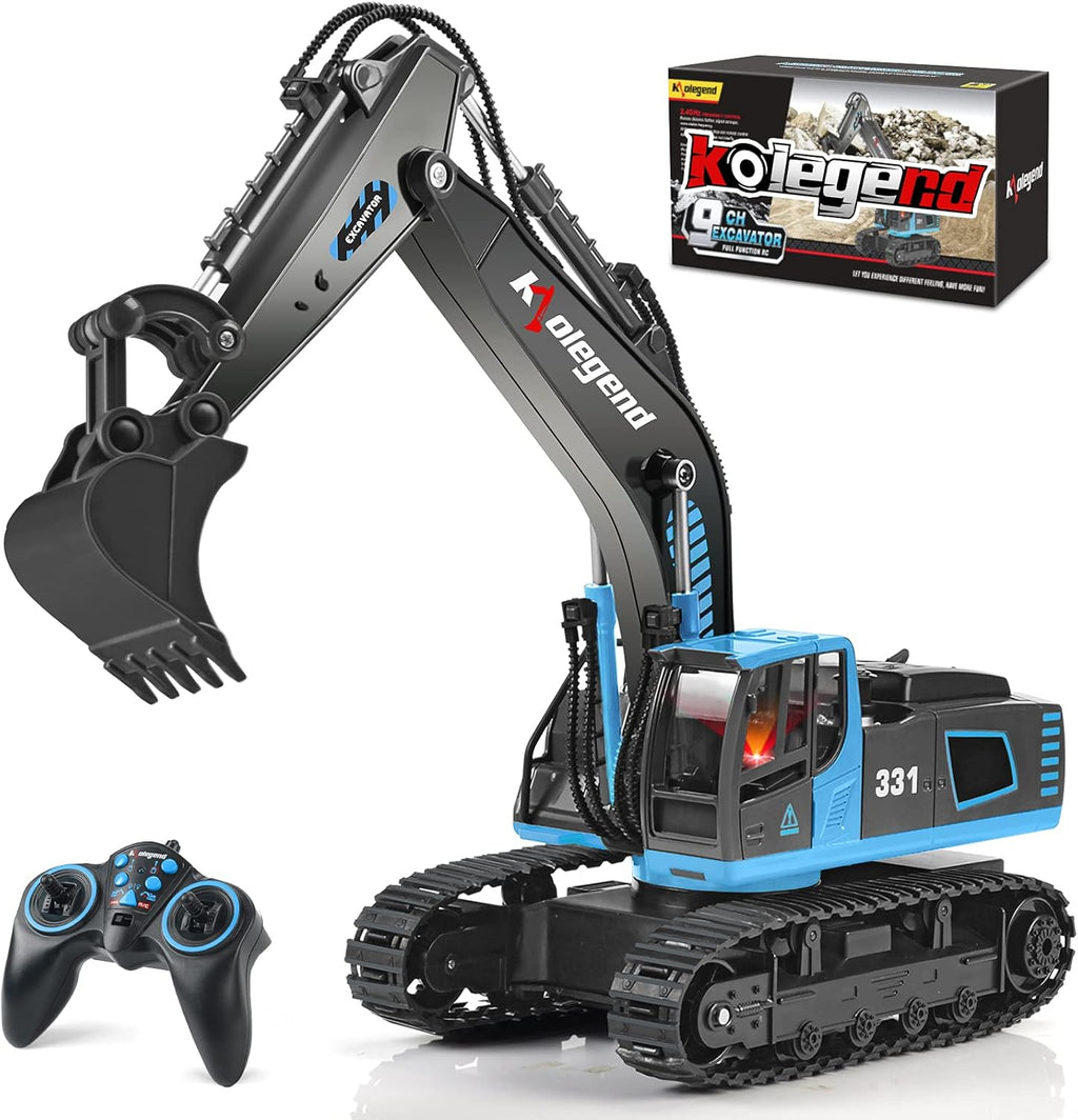 1/18 Scale RC Hydraulic Excavator Toy Truck, Blue M3995